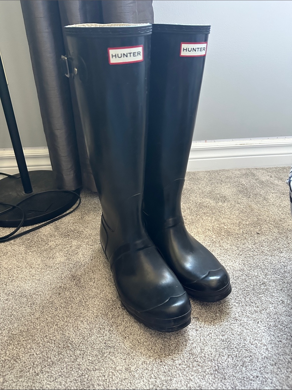 Hunter Black Tall Waterproof Rain Boots